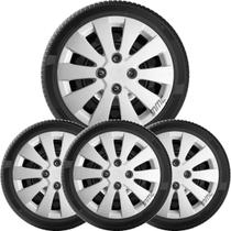 4x Calota HB20 HB20S 14 a 19 Aro 14 Prata com Emblema 185cb