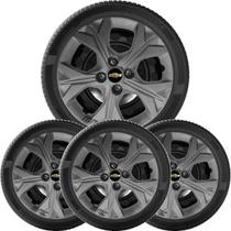 4X Calota Onix 2020 21 22 23 24 2025 Aro 15 Grafite 378Cb