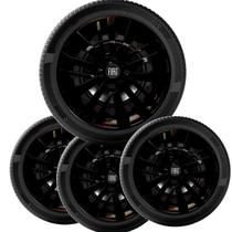 4X Calota Palio Siena Uno Argo Cronos Black Piano Aro 14