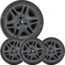 4x Calota Renault Kwid Aro 14 2018 2019 2020 Grafite 877cp 4x Calota Renault Kwid Aro 14 2018 2019 2020 Grafite 877cp