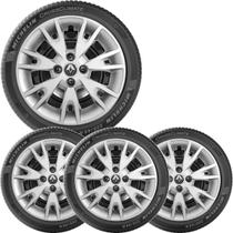 4X Calota Renault Logan 2020 Aro 15 Emblema 878Ar