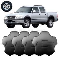 4x Calota Roda GM S10 Advantage Pitbull até 08 preto fosco