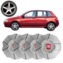 4x Calota Roda Mangels Mythus Prata Aro 14 a 17 Logo Fiat