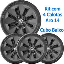 4x Calota VW GOL VOYAGE 12 a 20 Aro 14 Grafite Emblema 112cb