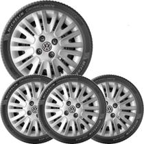 4x Calota Vw Gol Voyage Saveiro Aro 14 com Emblema 010ca