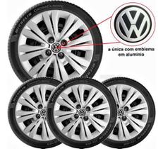 4X Calota Vw Volkswagen Aro 15 Emblema 246Cp