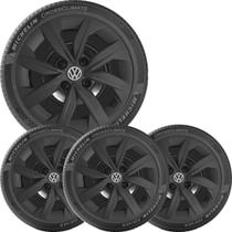 4X Calota Vw Voyage Saveiro 19/ 20/ 21 Aro 14 Preto 249B