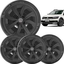 4x Calota Vw Voyage Saveiro 19 20 21 Aro 14 Preto 249ca