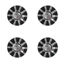 4x Calotinha Roda Mangels Wind Preto Brilho Aro 13