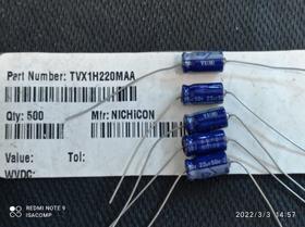 4x Capacitor Eletrolitico 22uf/50v Axial 85º 6,3x12mm