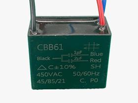 4x Capacitor Partida 1+2uf/450v Fio 37x21x31mm Cbb61