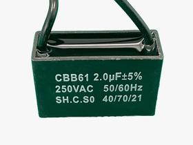4x Capacitor Partida 2uf/250v Fio 37x14x24mm Cbb61 4x Capacitor Partida 2uf/250v Fio 37x14x24mm Cbb61