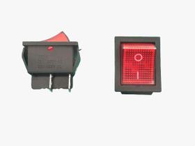 4x Chave Gangorra Kcd4-201n Vermelha C/ Neon 4 Termimais