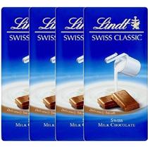 4X Chocolate Lindt Classic Ao Leite 100G