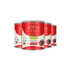 4X Colágeno Atena Verisol+Ácido Hialurônico Frutas Vermelhas - Hf Suplementos