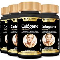 4X Colageno Hidrolisado Gelatina Em Cápsulas Softgel