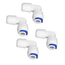 4x Conector Cotovelo Macho 1/4 Engate Rosca 1/8