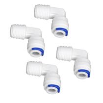 4X Conector Cotovelo Macho 1/4 Engate Rosca 1/8