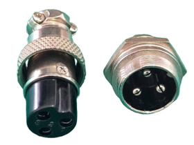 4x Conector Mike 3Vias Macho/Femea