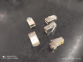 4x Conector Rj45 Cat6 Metalico Cabo