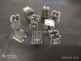 4x Conector Usb Duplo Tipo A Femea Pt 90 Pci