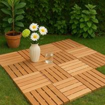 4X Deck Modular Plástico Listrado 30x30cm Ideal para Varandas e Piscinas Jardim Canil 4X Deck Modular Plástico Listrado 30x30cm Ideal para Varandas e Piscinas Jardim Canil