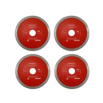 4x Discos de Corte Diamantado Contínuo 110x20mm Telha/Tijolo