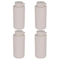 4x Dispenser Sabonete Liquido Detergente 500ml Bege - OU 4x Dispenser Sabonete Liquido Detergente 500ml Bege - OU