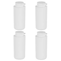 4x Dispenser Sabonete Liquido Detergente 500ml Branco - OU 4x Dispenser Sabonete Liquido Detergente 500ml Branco - OU