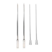 4x Espetos Espada/Coração De Inox Lâmina 40cm Para Churra