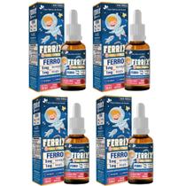 4x Ferrix (Ferro 5mg/Porção) Kids 30ml Sabor Morango Flora Nativa 4x Ferrix (Ferro 5mg/Porção) Kids 30ml Sabor Morango Flora Nativa