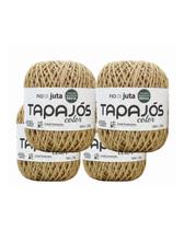 4X Fio de Juta Castanhal Tapajós Natural 200g 166m Macramê Crochê Sustentável Decoração Brindes Artesanato