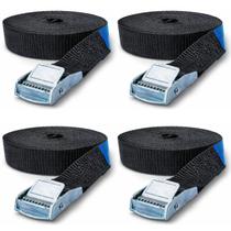 4x Fita Cinta Presilha Zamac 600kg 5 Metros Amarração de Carga Rack Moto Carro Prancha Mordente