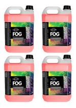 4x Fluido Fog Morango Standart 5 Litros P/ Máquina De Fumaça