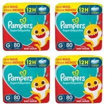 4x Fralda descartável Pampers Supersequinha Tamanho G 80 Un 4x Fralda descartável Pampers Supersequinha Tamanho G 80 Un
