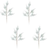 4x GALHO FOLHAS VERDE NATAL ENFEITE ÁROVRE NATALINO NEVADO 1024783
