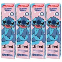 4X Gel Dental Infantil Stitch Sabor Morango 50G -Dentalclean