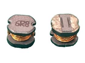 4x Indutor 6,8uh Smd 2,5amp 5,8x5x4,5mm Cd54 Md54-6r8mc