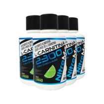 4x l-carnitina 2300 com chromium 480ml sabor limão
