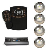 4x led rgbw 15w tholz + fonte 60w + smartpool