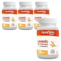 4x Levedo de Cerveja 400 Comprimidos - Apisnutri