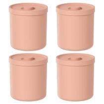 4X Lixeira De Banheiro 6 Litros Ou Bold Laranja