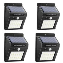 4X Luminárias Carregamento Solar 30 Leds Sensor De Presença 4X Luminárias Carregamento Solar 30 Leds Sensor De Presença