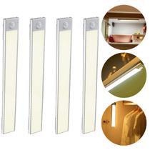 4x Luminárias Led Com Sensor De Movimento Recarregável 40cm