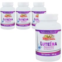 4x Luteína Zeaxantina + Vitamina A e C 500mg 120 Cápsulas - Rei Terra