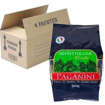 4X Macarrão Italiano Fettuccini Nidi Verde Paganini 500G