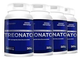 4x Magnésio L Treonato Puro - 240 Cáps 500mg - BioNutrir