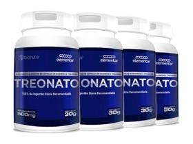 4x Magnésio L Treonato Puro - 240 Cáps 500mg - BioNutrir