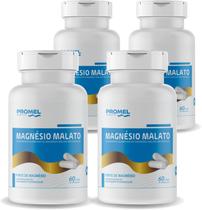 4x Magnésio Malato 60 Cáps 500Mg Promel