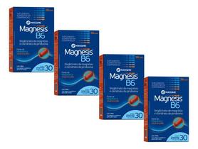 4x Magnesis B6 30 comprimidos Suplemento Alimentar Magnésio E Vit B6